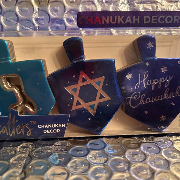 Chanukah Hanukkah TABLE SCATTERS Decor Menorah Dreidel Size 2.5" Rite Lite NEW!! - Picture 3 of 5